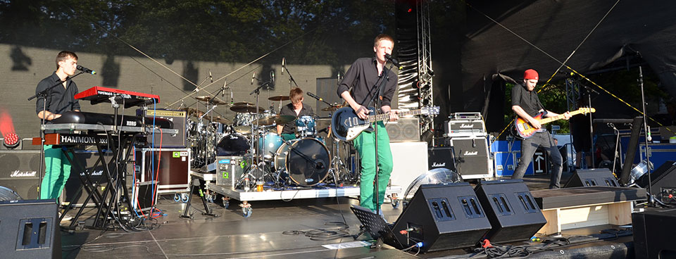 Bands auf der Bühne